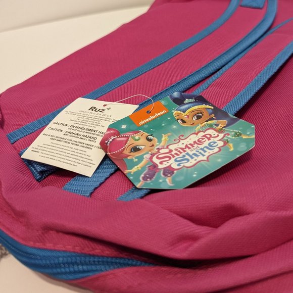 NWT--Nickelodeon "Shimmer and Shine" Pink/Blue Kids Backpack - Picture 4 of 4
